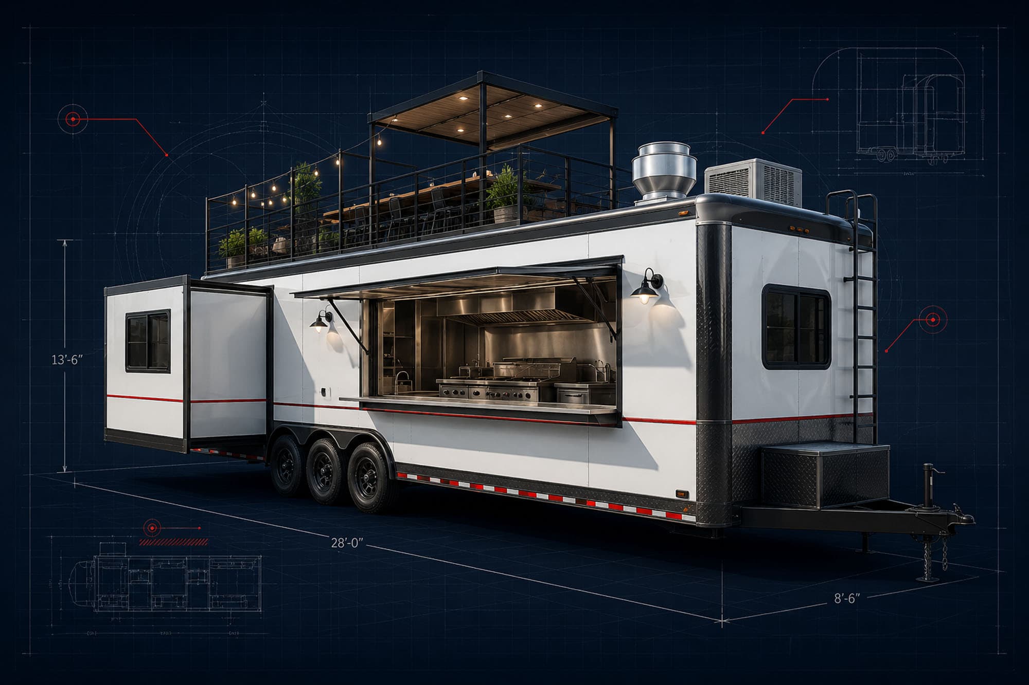 Fully custom concession trailer design concept